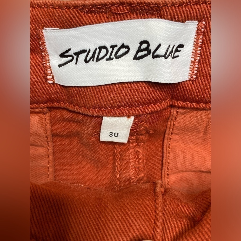 Studio Blue Women’s Burnt Orange High-rise Pants Size 30 - Picture 5 of 6